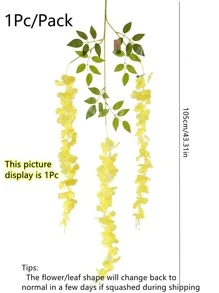 1pc Artificial Flower - Yellow - View 3