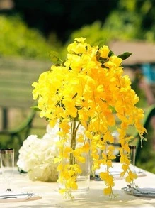 1pc Artificial Flower - Yellow - View 1