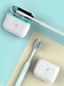 QIYIN 1 pieza portátil ABS Cepillo de dientes almacenamiento moderno blanco Caja de almacenamiento para casa - Blanco - Ver 1