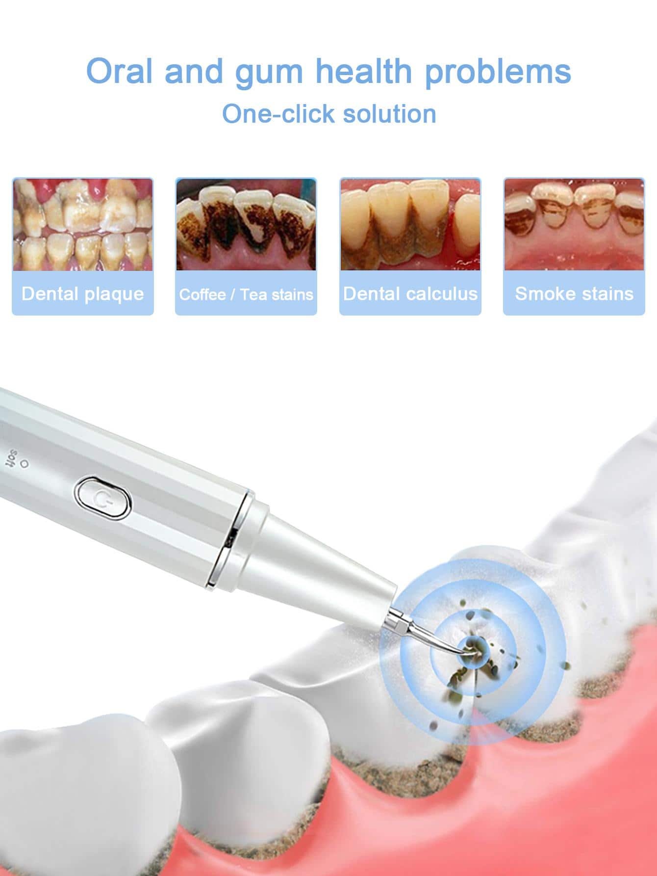 Sonic Plaque Remover for TeethRemove Teeth Stain tarter Plaque