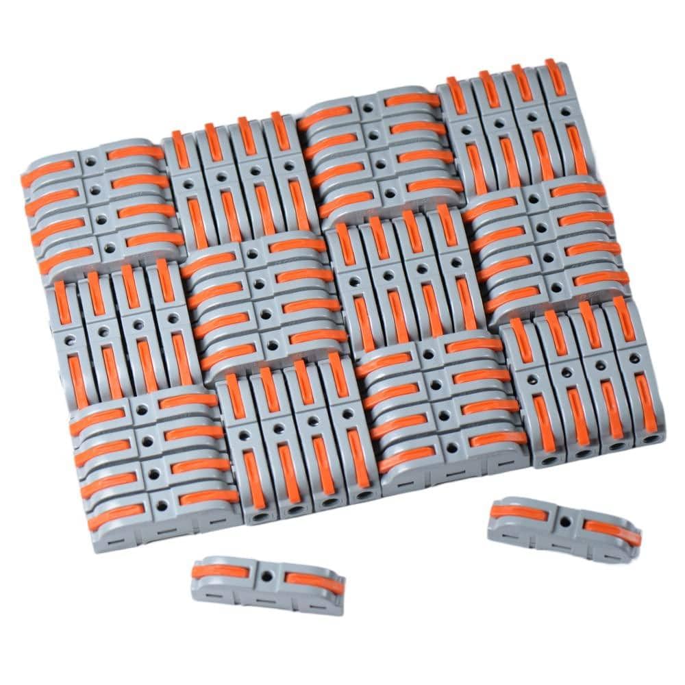 10pcs/set Plastic Lever Wire Nut Connector, Modern Two Tone Lever Wire Nut Connector For Home - Orange - View 1