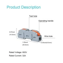 10pcs/set Plastic Lever Wire Nut Connector, Modern Two Tone Lever Wire Nut Connector For Home - Orange - View 4