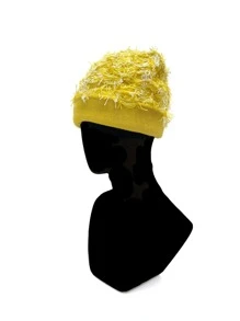 1 chiếc mũ len nữ Y2K hai tông màu lông mịn cho cuộc sống hàng ngày - Nhiều màu - Xem 4