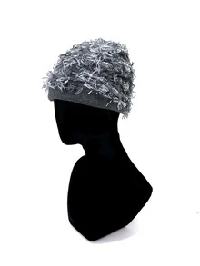 1 chiếc mũ len nữ Y2K hai tông màu lông mịn cho cuộc sống hàng ngày - Nhiều màu - Xem 4