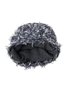 1 chiếc mũ len nữ Y2K hai tông màu lông mịn cho cuộc sống hàng ngày - Nhiều màu - Xem 5