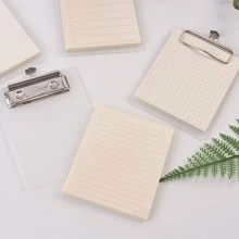 1 cái Bảng kẹp giấy kèm sổ tay, chọn từ các trang bên trong có dòng kẻ, dạng lưới hoặc để trống - trắng - Xem 2