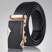 Thắt lưng khóa nam tự động - màu đen - Xem 1