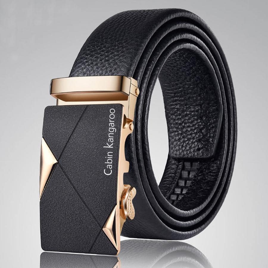 Thắt lưng khóa nam tự động - màu đen - Xem 1