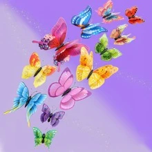 12pcs/set PVC Refrigerator Sticker, Modern Butterfly Design Fridge Sticker For Fridge Decoration - Multicolor - View 5