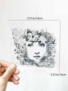 1 Hình Đồ Họa Tem Silicon, Sáng Tạo Đa Năng Tem Cho Thủ Công DIY, Đánh Dấu Thẻ - Trong sáng - Xem 2