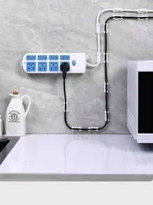 10pcs Multifunction Self-adhesive Power Strip - White - View 3