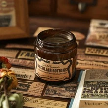 100 Hojas De Etiquetas Decorativas Y Pegatinas Vintage Con Texto En Inglés, Para Manualidades, Scrapbooking, Diario, Binde Notas, Etc. - Neblina azul - Ver 5