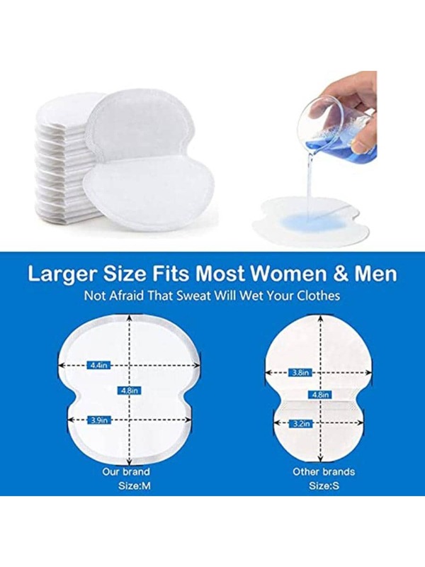 1set White Underarm Sweat Pads, Modern Nonwoven Fabric Armpit Sweat