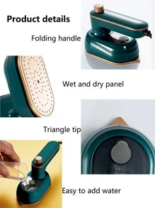 REUP 1pc ABS Garment Steamer, Modernist Green Portable Multifunctional Garment Steamer For Household - Green - View 4