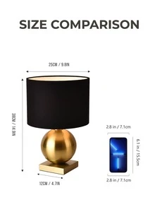 KUNJOULAM 1 Đèn Bàn Sắt, Đèn Bàn LED Phong Cách Châu Âu Cho Gia Đình - Vàng - Xem 6