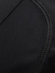 Colorblock Suspender Cycling Shorts Gym Clothes Men - Black - View 4