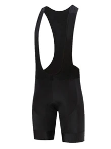 1pc Solid Color Summer Cycling Bib Shorts - Black - View 1