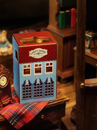 1set Wooden Block, Modern 3D Small Town Design Building Block For Adult