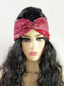 6 cái Dây buộc tóc in họa tiết Paisley - Nhiều màu - Xem 2