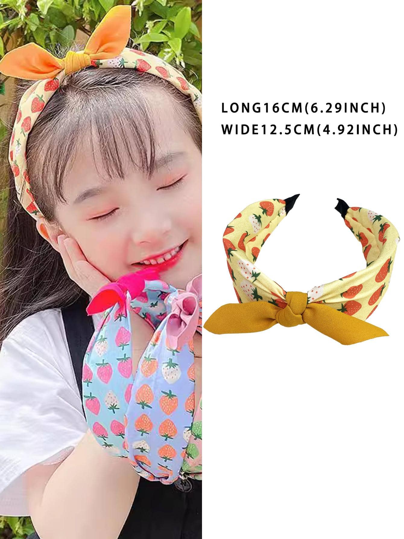1pc Fruit Print Headband - Yellow - View 1