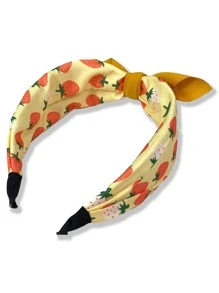 1pc Fruit Print Headband - Yellow - View 4
