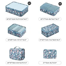 Travel Packing Cubes, Luggage Cubes For Suitcases Packing Organizers Lightweight Suitcase Organizer For Shoes Clothes Cosmetics Toiletries 8 Set - Blue - View 4