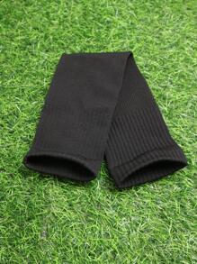 1pair Solid Sports Football Leg Warmers - Black - View 5