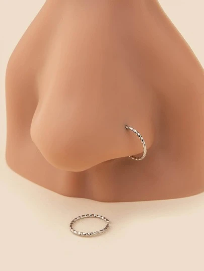 2pcs/set Twist Design Nose Ring