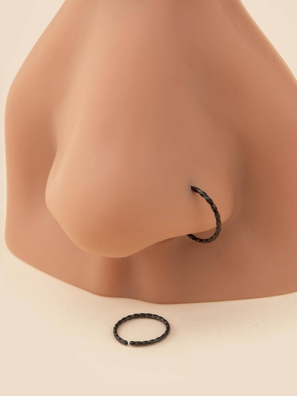 2 pièces/set Anneau Pour Nez Design Torsadé