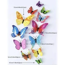 12pcs/set PVC Refrigerator Sticker, Modern Butterfly Design Fridge Sticker For Fridge Decoration - Multicolor - View 7