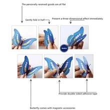 12pcs/set PVC Refrigerator Sticker, Modern Butterfly Design Fridge Sticker For Fridge Decoration - Multicolor - View 6