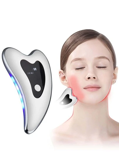 Gua Sha Facial Tools,Remove Puffiness, Anti-Wrinkle,Anti-Aging, Electric Gua Sha Skin Beautifying Scraping Massage Tool, Heated Vibration Facial Massage Device