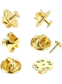 50pairs/set Round DIY Jewelry Accessory - Gold - View 1