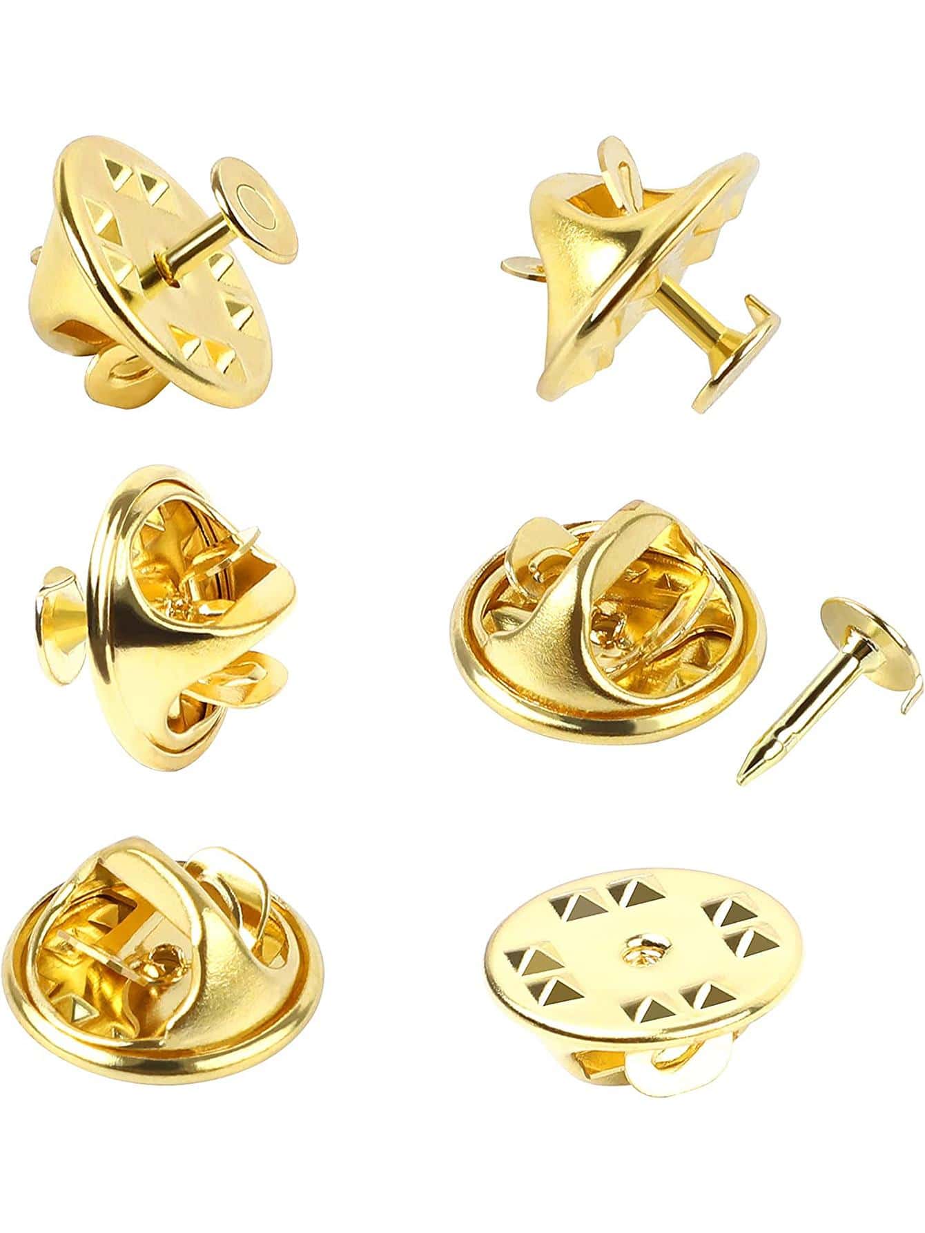 50pairs/set Round DIY Jewelry Accessory - Gold - View 1