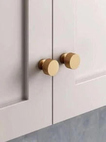 8 قطع مقابض خزانة أوروبية الطراز، مناسبة للأدراج والخزائن وأبواب الخزائن والمطابخ والخزائن الجدارية والأثاث الأمريكي، مقابض سحب ذات فتحة واحدة صلبة. مصنوعة من النحاس، مع براغي مجانية مرفقة