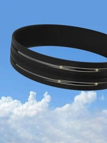 男士纯色防滑运动发带，圣诞节健身、男士度假、男士配饰、男士配件、足球发饰、棒球配饰、男士头带、男女通用礼物 - 黑色 - 查看 6