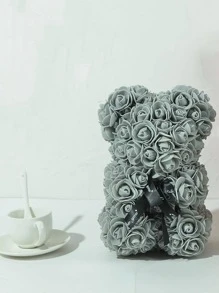 1pc Cartoon Bear Design Hoa nhân tạo - Xám - Xem 3
