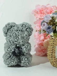 1pc Cartoon Bear Design Hoa nhân tạo - Xám - Xem 2