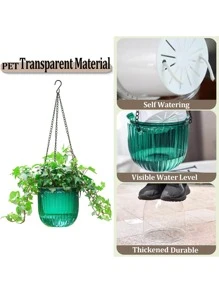 1 个纯色吊挂花盆 - 綠色 - 查看 6