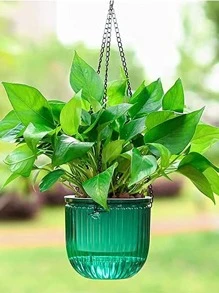 1 个纯色吊挂花盆 - 綠色 - 查看 4