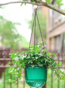 1 个纯色吊挂花盆 - 綠色 - 查看 5