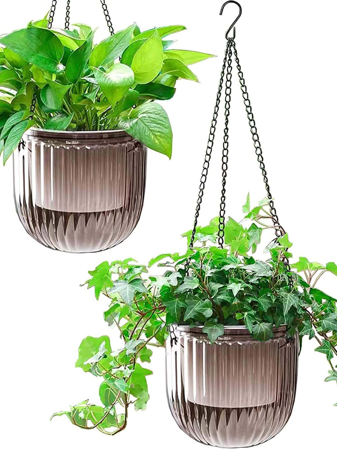 1pc Plain Plant Hanger - Grey - View 1