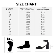Women Dress Pump 2.5" Low Chunky Heels Ankle Strap Shoes For Ladies - màu đen - Xem 7