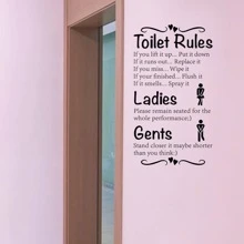 1 nhãn dán tường đồ họa khẩu hiệu, Decal dán tường PVC hiện đại cho phòng tắm - Nhiều màu - Xem 2