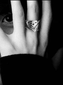 1pc Men's Retro Adjustable Opening Ring, Fashion Personalized Exaggerated Poker Style Party Accessory - Antique Silver - View 7