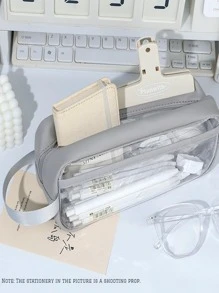 1 pieza Estuche transparente - Gris - Ver 1