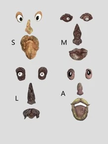 QYeah 1 Cái Mặt Ngộ Nghĩnh Trang Trí Cọc Sân Vườn, Nhựa Trang Trí Nhà Cửa Cho Trang Trí Nhà - Nhiều màu - Xem 10