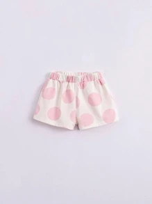 小女童波點圖案T恤和短褲 - 彩色 - 查看 10