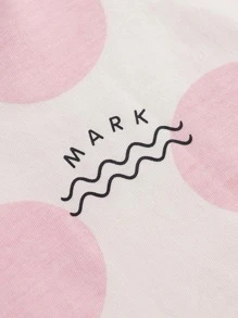 小女童波點圖案T恤和短褲 - 彩色 - 查看 8