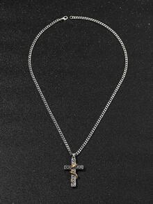 Vòng cổ nam rắn chi tiết chữ thập để trang trí hàng ngày cho một vẻ ngoài sành điệu - Nhiều màu - Xem 2